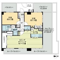 コスモ町屋リバーシティの物件間取画像